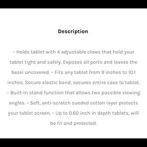 AGILER universal adjustable tablet case for 9 & 10 inches